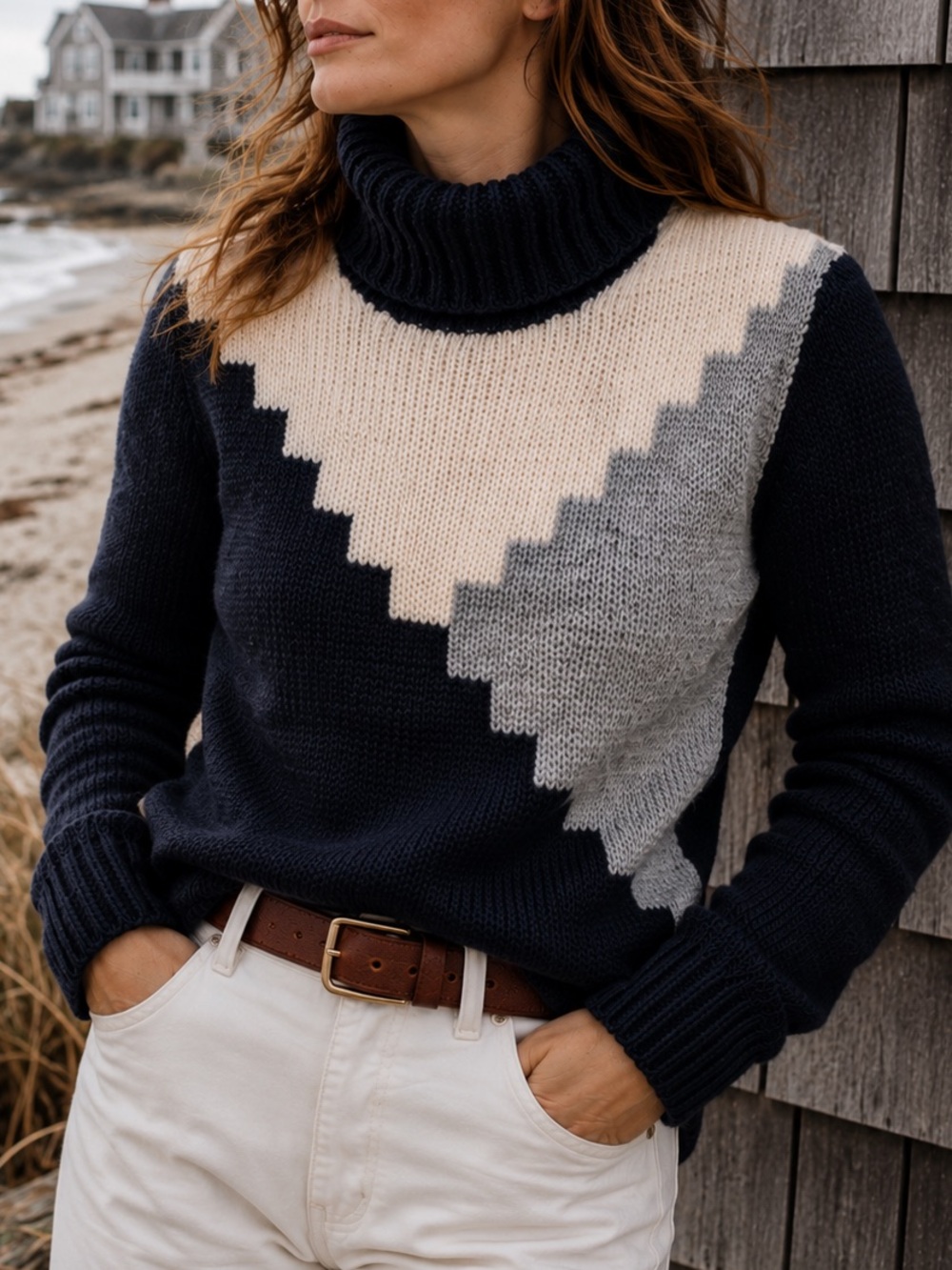 Vintage 80s Nordic Wool Ski Sweater | Coastal Après Ski Knit | Country Rhodes - Picture 4 of 8